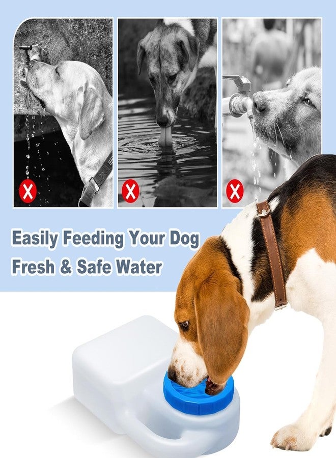 Divik Dispenser Small Large Cat Puppy Dog with Carry Handle & Drinking Bowl Container No Spill Pet Water Bottle Portable Dog Travel Water Bowl Leak Proof Pet Water Dispenser (1Pcs) - Image 4
